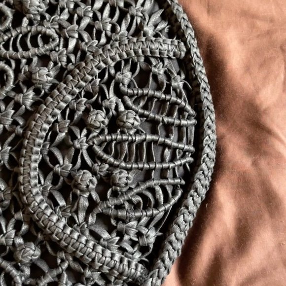 Made On Earth For David & Scotti Black Macramé Bag Purse - Picture 2 of 8